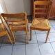 3 Monobloc straw bistro chairs from the 60s/70s