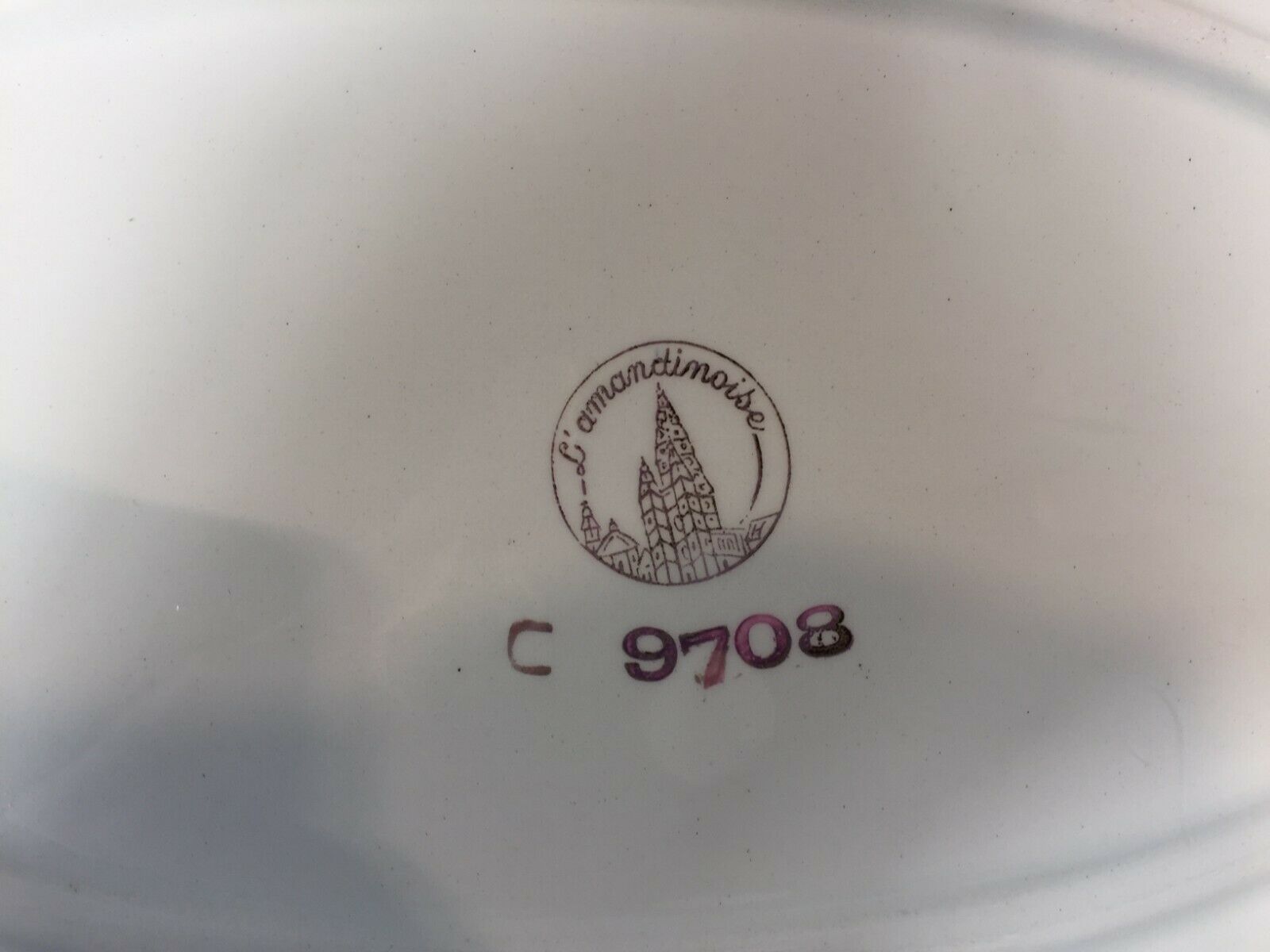 Lot 3 old table service dishes the vintage ceramic Almond from St Amand