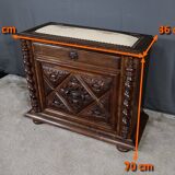 Landing Linen Chest in Solid Beech and Walnut, Louis XIII Style – Late 19th Century
