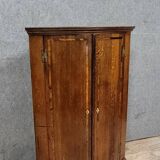18th century hanging corner cupboard in oak and marquetry circa 1780
