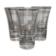 Ensemble de 3 Verres à Vin Cuit Art Déco - 1940 Certifié - Filets Dorés - French