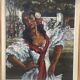" La Gitane " huile sur toile encadrée. XX siècle