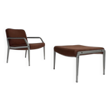 Rare armchair with footstool attributed to Gispen, 1960s