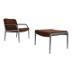Rare armchair with footstool attributed to Gispen, 1960s