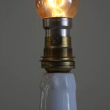 Vintage Green Ceramic French Lamp with Gold Accents