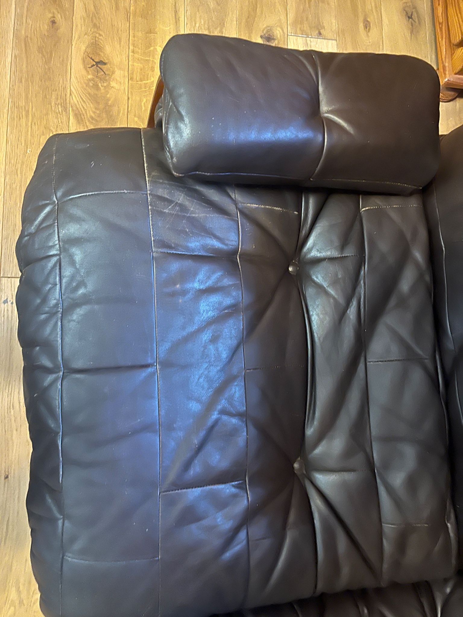 Marsala leather sofa Ligne Roset by Michel Ducaroy