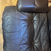 Marsala leather sofa Ligne Roset by Michel Ducaroy