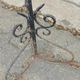 Old church floor lamp chandelier 5 fires torcher wrought iron early 20th century