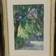 Oil painting on panel early 1900 landscape impressionist frame