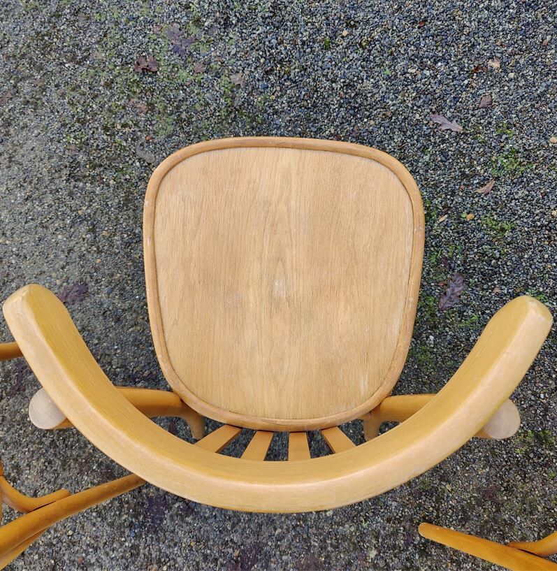 Light wood bistro chairs