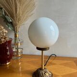 Vintage glass globe table lamp