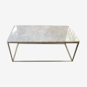 Table basse rectangulaire en marbre veritable