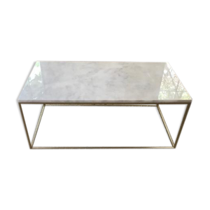 Table basse rectangulaire en marbre veritable