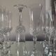 12 vintage glass champagne flutes, Longchamp, Cristal d’Arques