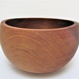 Three bowls solid wood turned patinated vintage