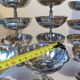 27 coupes en acier chromé inoxydable