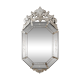 Antique Venetian mirror from the late 19th century – bevelled glass & engraved decoration – 124 x 68