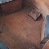 Antique walnut piano stool