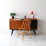 Scandinavian Teak Sideboard with Black Details
