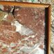 Louis XVI style ragpicker in marquetry and marble