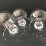 6 verres à vin en cristal