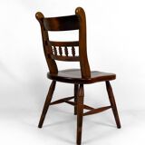 Set of 6 "Windsor" / Western / Cowboy chairs in beech, Circa 1970