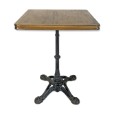 Table bistro wood and cast iron