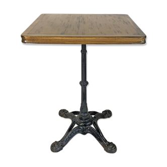Table bistro wood and cast iron