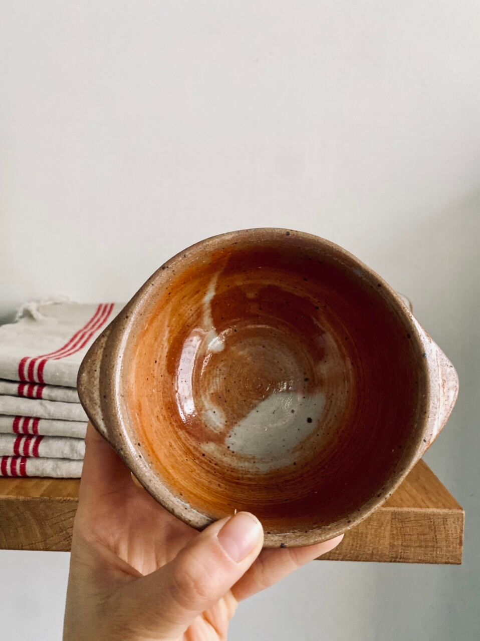 Set of three bowls in ancient sandstone