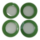 4 flat plate Duralex green Vintage