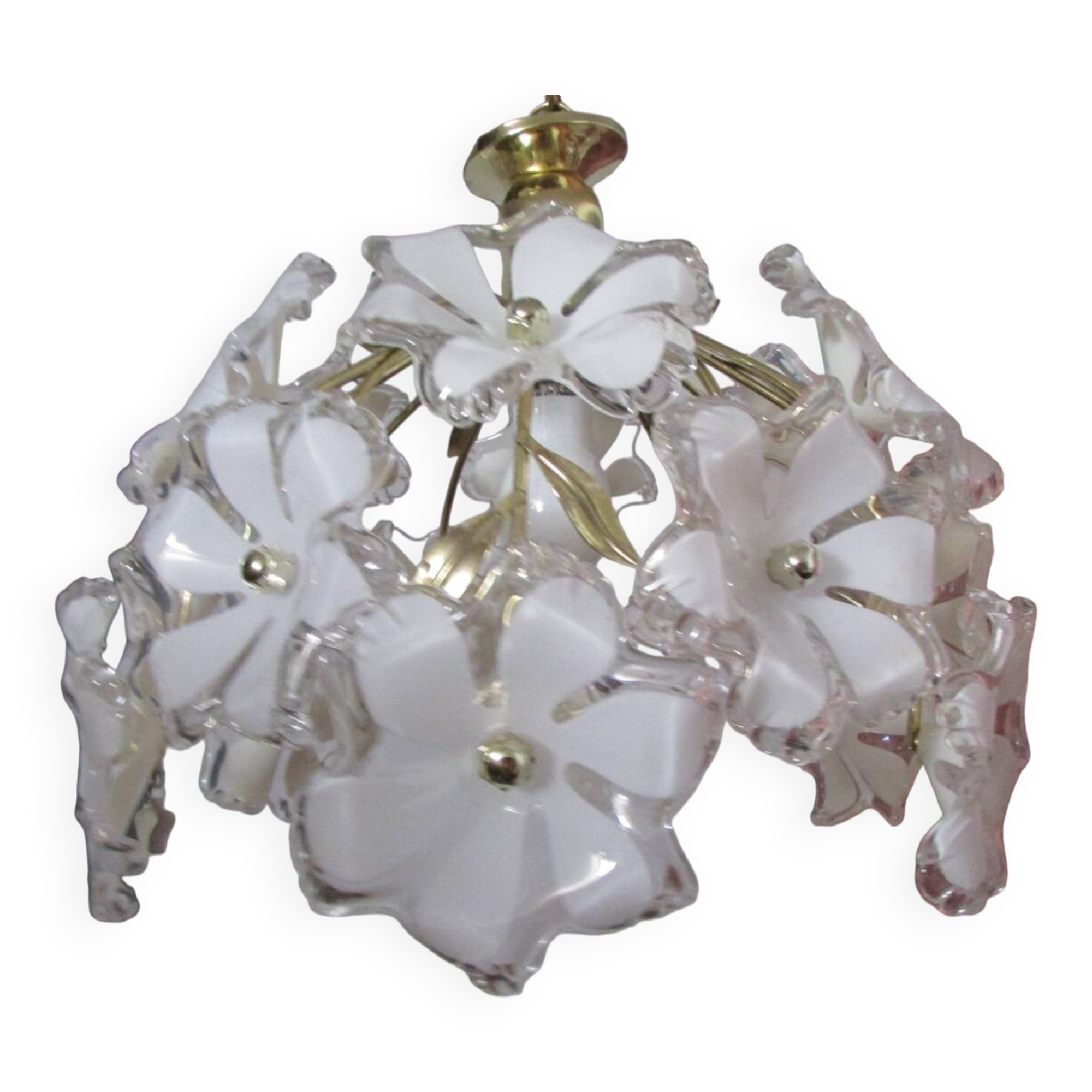 Suspension, vintage chandelier, 18 flowers