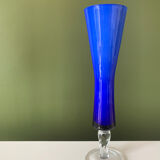 Vase opaline bleu