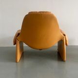 Set of 2 chairs P60 with ottoman by Vittorio Introini for Saporiti 1960