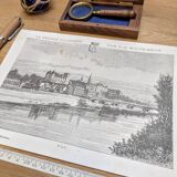 Pau, Pyrénées-Atlantiques, printed illustration from 1883.