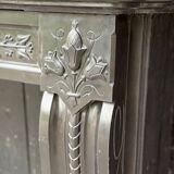 Napoleon III fireplace in black Belgian marble or Mazi, circa 1880