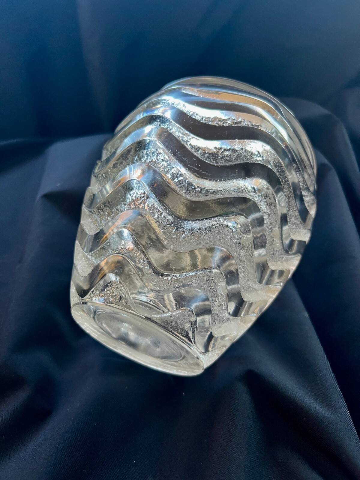 Lalique, vase "Meanders", glass, 1934, signed R.LALIQUE