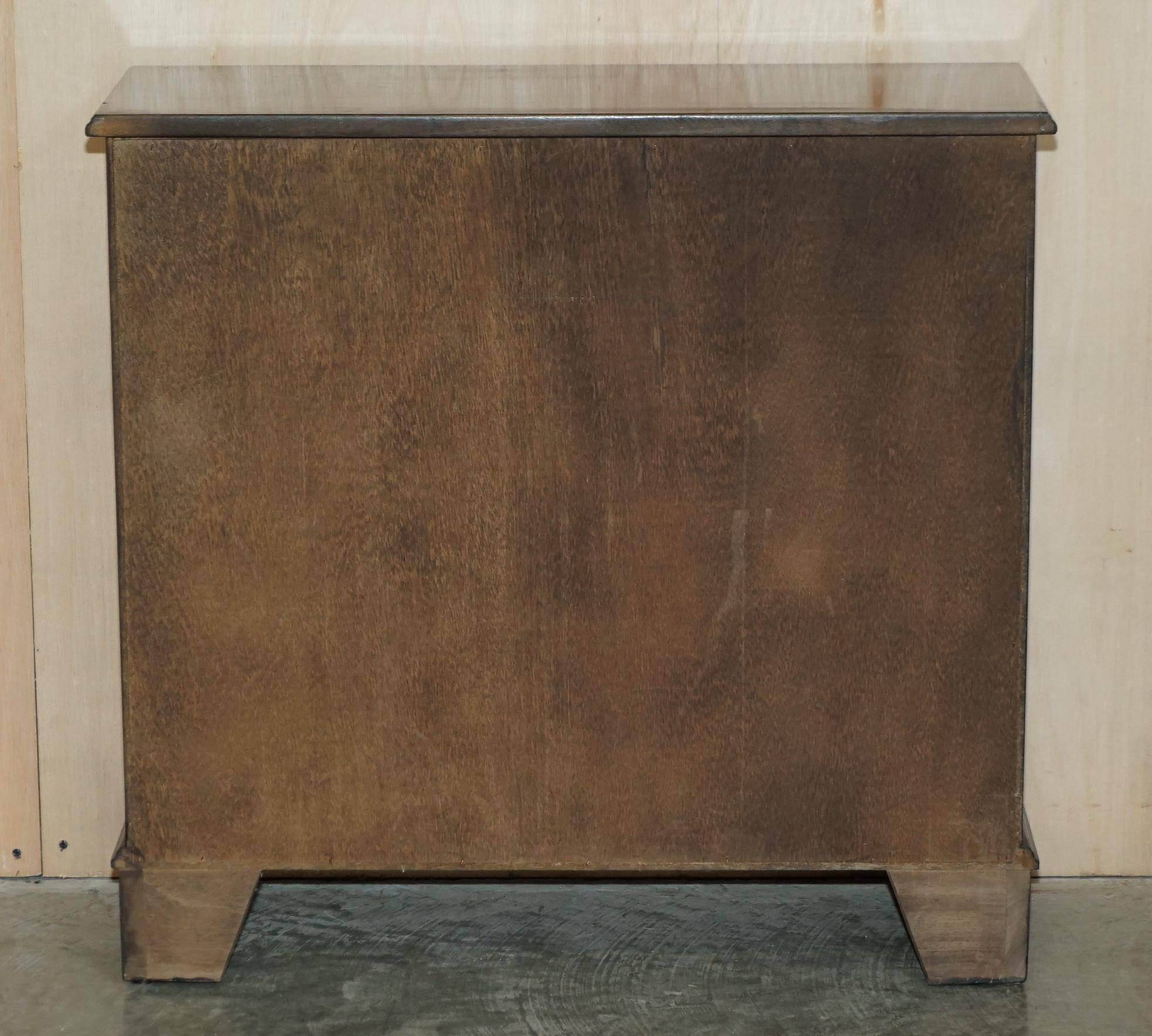 Vintage Low Bevan Funnell Library in Flamed Mahogany with Two Drawers
