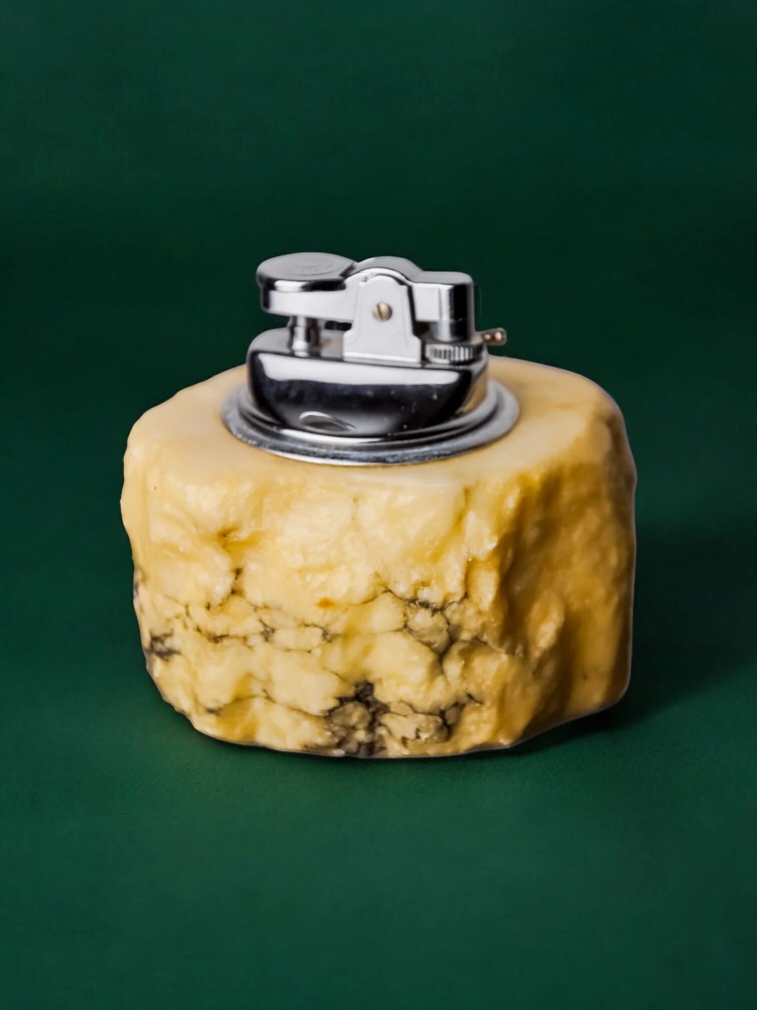 Alabaster lighter by Romano Bianchi, cream colour, Italy, 1970s