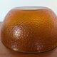 Textured amber glass salad bowl – 1970s