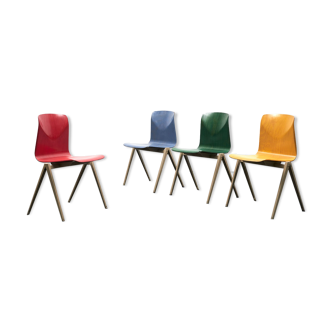 Set of 4 chairs S22 Galvanitas multicoloured