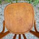 Chaise de bureau pivotante en bois vintage