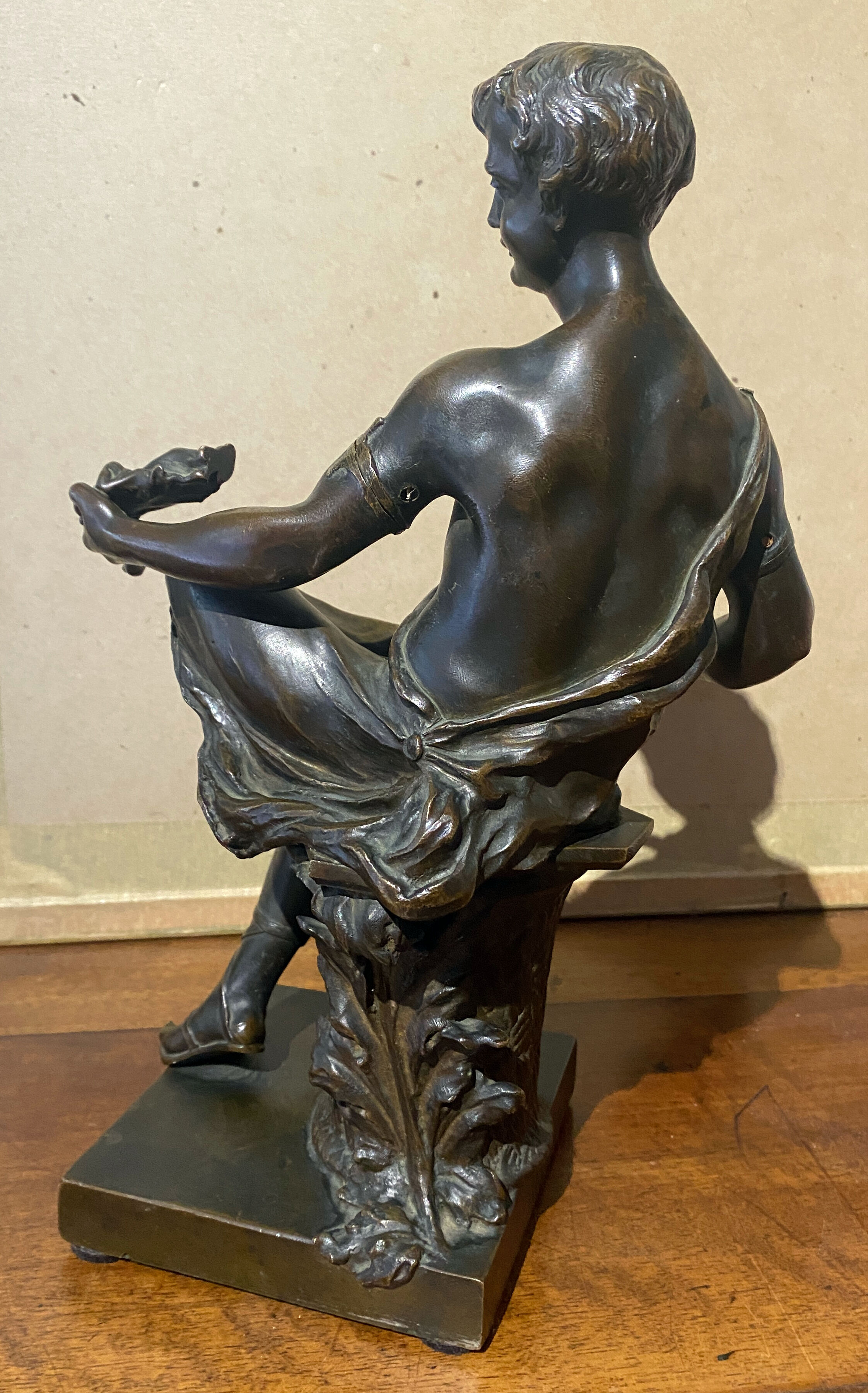 Bronze ancient allegory of the "Arts" sculpture