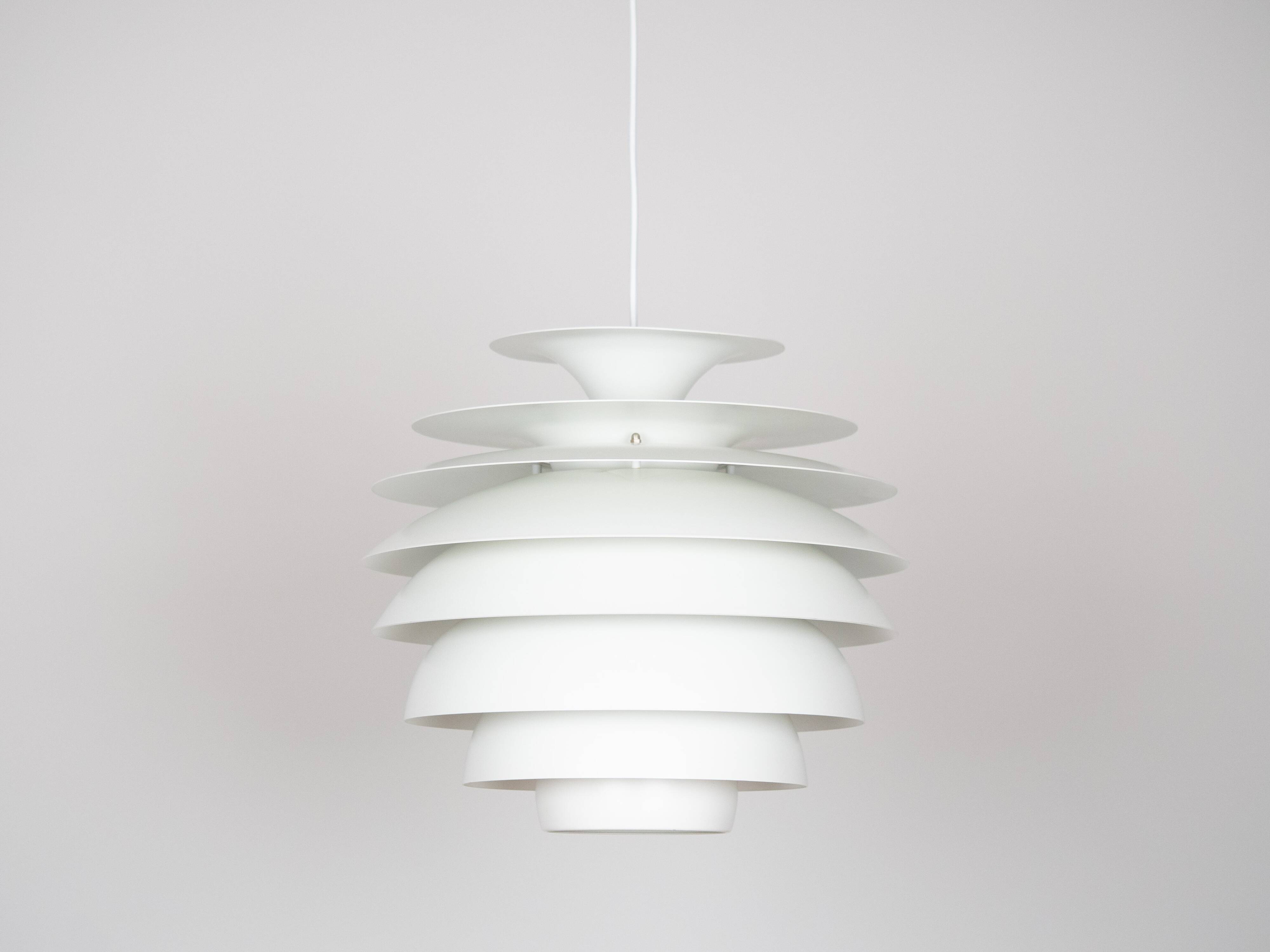 Danish vintage pendant lamp Barcelona by Bent Karlby, Lyfa, 1960s