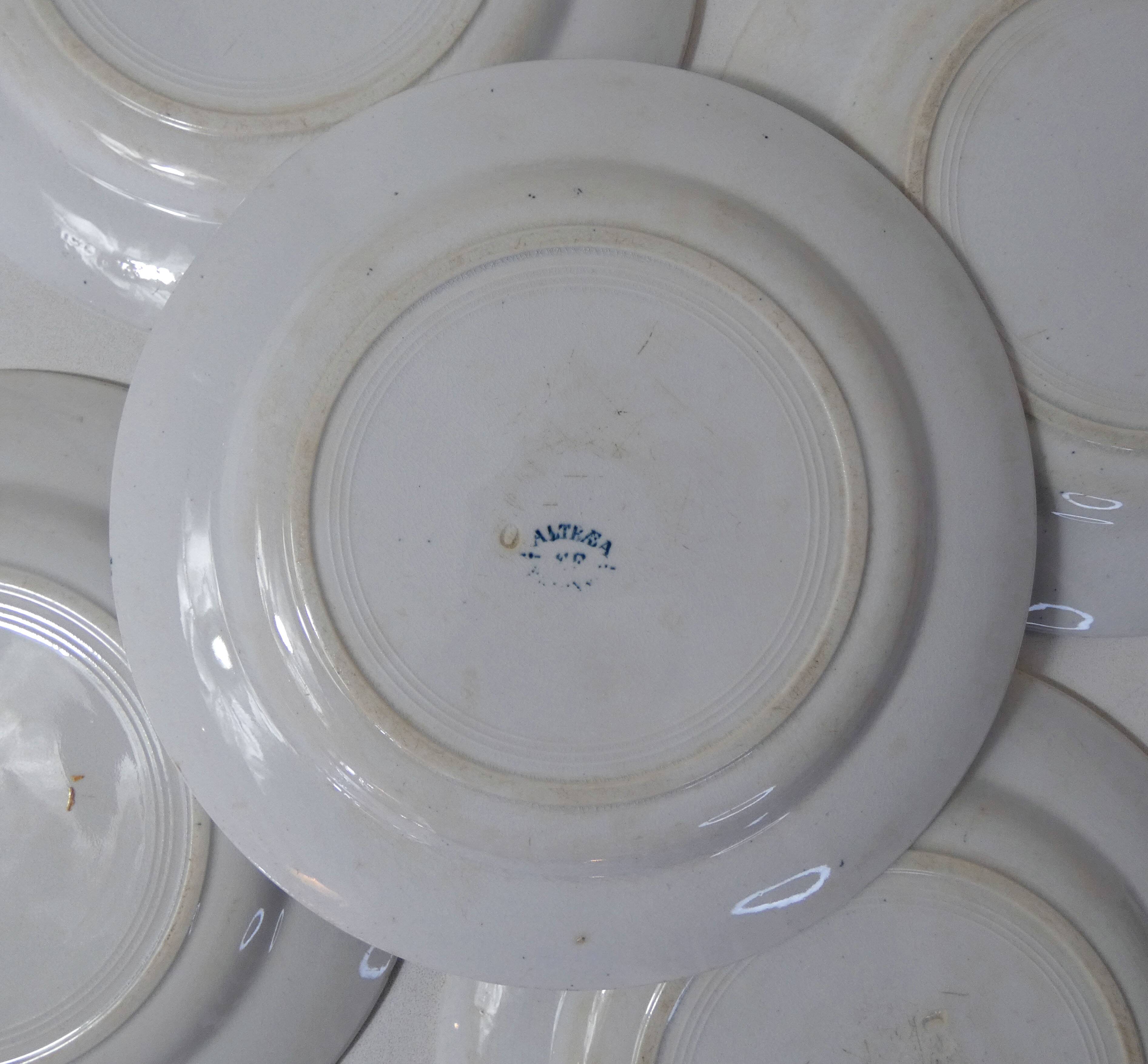 Iron earth 6 flat flower plates althaea