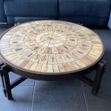 Large Herbier model coffee table in ceramic signed Roger Capron, 1960