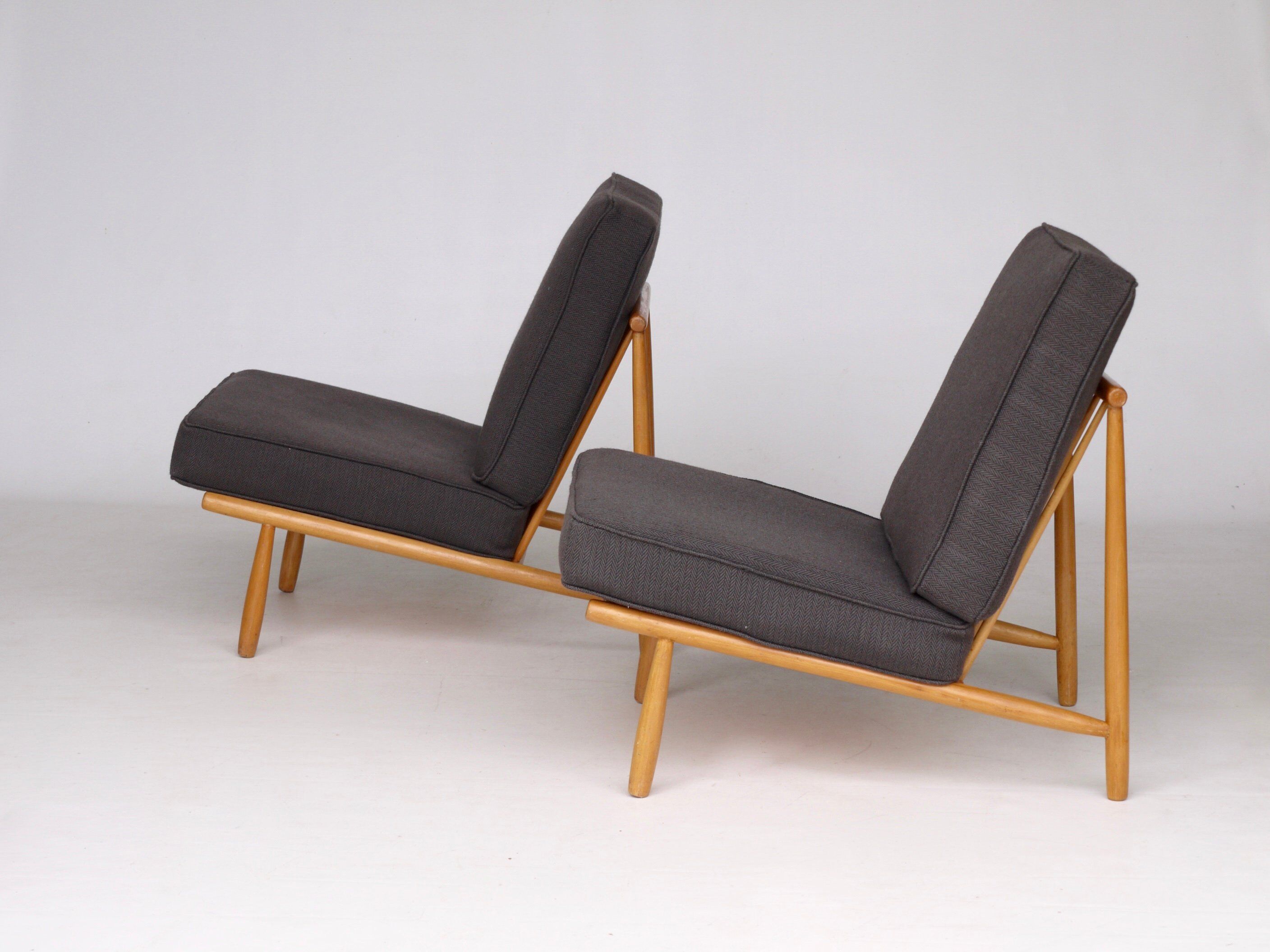 Mid-century domus lounge chairs by alf svensson for dux, 1950s, set of 2