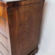 Empire chest of drawers with four drawers of mahogany, 1840s