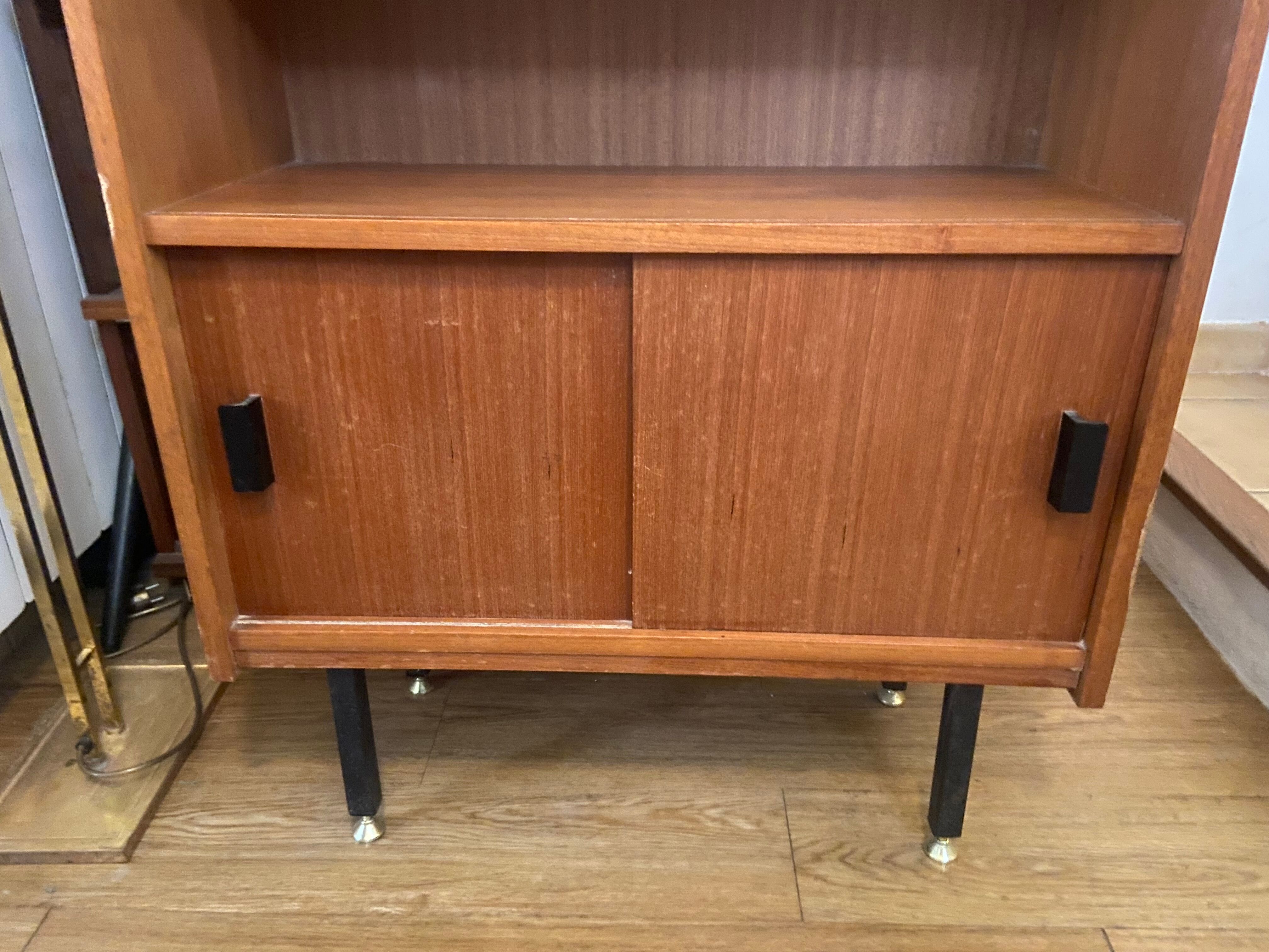 Vintage teak bookcase shelf