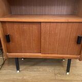 Vintage teak bookcase shelf