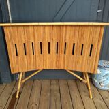 Console bar in rattan 1960s